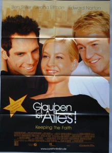 P18 Kinoplakat GLAUBEN IST ALLES! Ben Stiller/Edward Norton Keeping the Faith - Picture 1 of 1