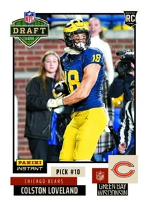 2025 Panini Instant NFL DRAFT NIGHT 16 COLSTON LOVELAND CHICAGO BEARS PRESALE - Picture 1 of 1