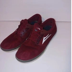 LAKAI Fremont Skateboarding Shoes Burgundy Maroon White sz 11.5 - Picture 1 of 6