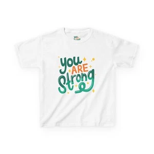 Empowering Youth Tee, Kids Strength T-Shirt, Positive Vibes Children Shirt, - Picture 1 of 5