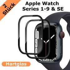 2x Schutzglas Apple Watch Series 1-9 Panzerfolie 40/41/44/45/49 Ultra mm Display