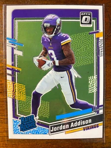 Donruss Optic Jordan Addison 2023 clasificación #271 novato Minnesota Vikings - Imagen 1 de 2