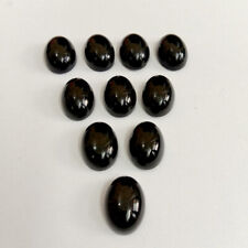 50Pcs Lot Natural Black Onyx 12x16mm Oval Cabochon Loose Gemstone