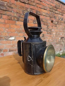 Antike Eisenbahnlampe inkl. Einsatz Display Sammler grün rot weiß Filter * - Bild 1 von 12
