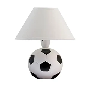 Monal Ceramic Football Table Lamp – Fun Kids' Light with PVC Shade - Picture 1 of 19