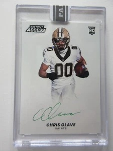 2022 Panini NFL Instant Access Chris Olave Rookie RC Card Auto SSP Prizm 7/10 - Picture 1 of 5