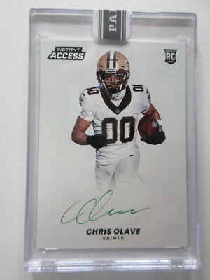 2022 Panini NFL Instant Access Chris Olave Rookie RC Card Auto SSP Prizm 7/10 - Image 1 of 4