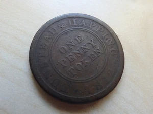 Tunstead & Happing 1 One Penny Token 1812 (myrefn7242B) - Picture 1 of 4