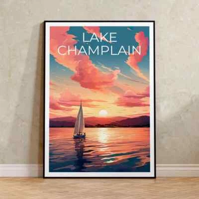 Lake Champlain Print Poster Premium Quality Choose your Size - Image 1 of 4