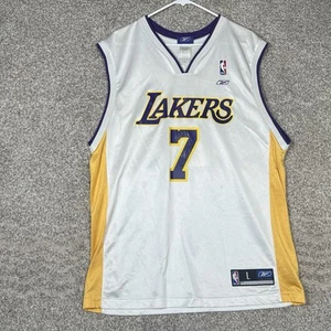 Lakers Vintage Reebok Jersey Men’s Large White Lamar Odom NBA Basketball LA - Picture 1 of 8