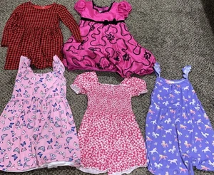 Nice Lot Of 5 Little Girls Dresses Size 6 - Picture 1 of 11