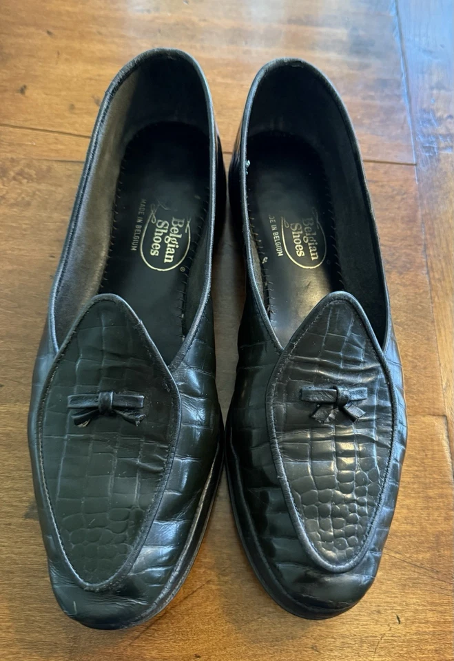 Женские бельгийские туфли Midinette кожаные туфли 81/2 N животное тиснение - Изображение 1 из 4