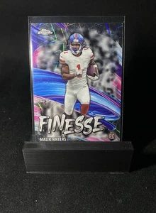 2024 Topps Chrome Malik Nabers Finesse Laser Refractor Rookie #F-6 NY Giants - Foto 1 di 2