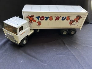 Vintage Toys R Us Tractor Trailer Semi Ertl Pressed Steel - Picture 1 of 11