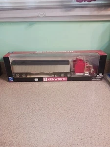 New Ray 1/32 Kenworth W900 Semi & Grain Trailer Diecast Model Truck Red (NIB) - Picture 1 of 11