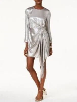 Bardot Shimmer Mini Dress Sz 10 NWOT Silver Shimmer Stunning - image 1 of 4