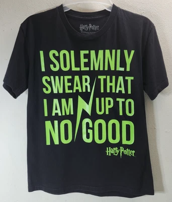 Kids Shirt Harry Potter "I Solemnly Swear That I Am Up To No Good" Size M Black  - Image 1 of 4