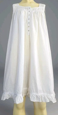 Ночная рубашка с оборками Eileen West белая кукла вышитая богемное коттеджное ядро размер L - Изображение 1 из 4