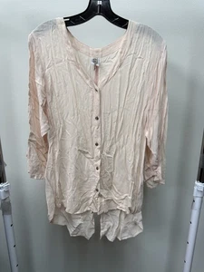 XCVI Langarm Oberteil Bluse Rosa Baumwolle Damen Größe S - Bild 1 von 5