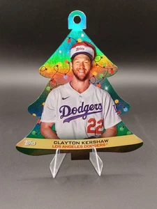 Mega adorno de vacaciones Topps 2022 troquelado Clayton Kershaw - Los Angeles Dodgers - Imagen 1 de 2