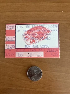GARY CARTER 1978 Expos Padres ticket stub Winfield OZZIE SMITH TONY PEREZ - Picture 1 of 3