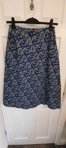 Seasalt White Sands Needlecord A-Line Long Midi Skirt UK 14 Floral Print Boho - Picture 1 of 9