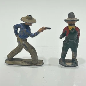 Rare Original 1920's J. Hill & Co. Gun Drawn 2 X Lead Cowboy (s) England - Picture 1 of 5