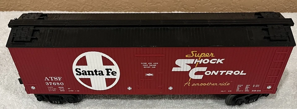 MTH O Gauge 37680 ATSF Santa Fe Shock Control Hi Cube Boxcar - Image 1 of 4