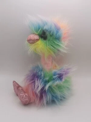 Ty Beanie Boo Asha The Ostrich Rainbow Plush Soft Toy - Image 1 of 4