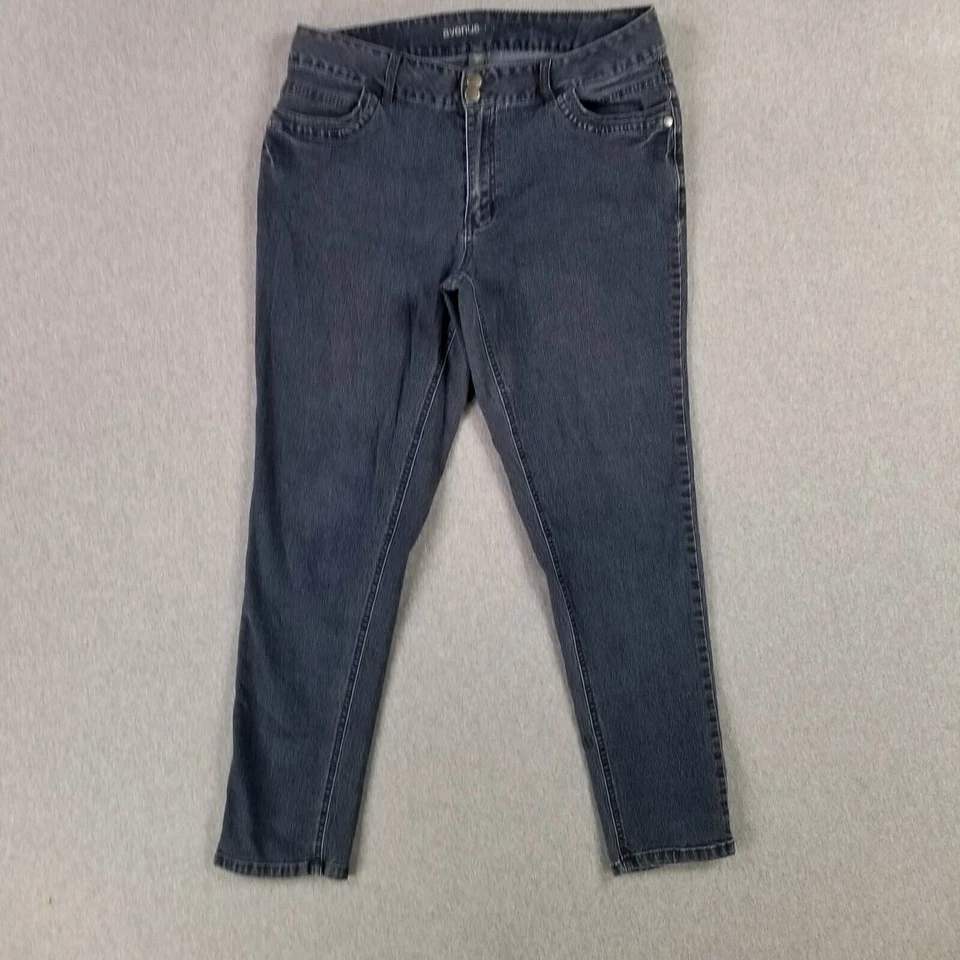 Jeans ajustados Avenue Denim talla 14 vintage descoloridos lavados rotos Foto 1 de 4