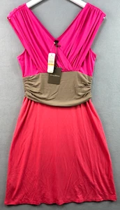 Tommy Bahama Midi Dress Tambour Draped Color Block Small Cocktail Bodycon - Picture 1 of 11