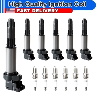 6Pcs Ignition Coils & Spark Plug For BMW 328xi 330ci 330i 330xi 335i 335is UF522 - Image 1 of 4