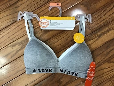 Nueva Camiseta FRUIT OF THE LOOM NIÑAS LATÓN 2PK PL140 TALLA 30 Copa Moldeada (A15) Foto 1 de 4