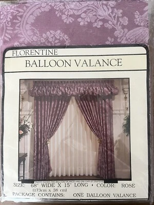 "Cenefa globo damasco cabaña rosa 68"" X 15"" estilo victoriano #b10" Foto 1 de 4