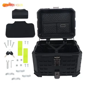 45L Motorcycle Top Box with Safety Lock Waterproof Trunk Luggage Storage Case - Picture 1 of 12