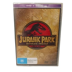 Jurassic Park 1 2 3 Trilogy Ultimate DVD Action Adventure Dinosaurs R2, 4 New - Picture 1 of 12