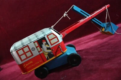 * PALA DE VAPOR DE JUGUETE DE ACERO PRENSADO DE HOJALATA WYANDOTTE ROBUSTO CONSTRUCTION CO. DE COLECCIÓN * Foto 1 de 4