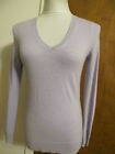 Bloomingdale's women's marl lilac 2ply cashmere V-neck sweater Xsmall NWT