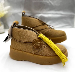 ZARA x Clarks Women's Pony Hair Desert Boots Brown Size 36 EU Limited Edition - Picture 1 of 9