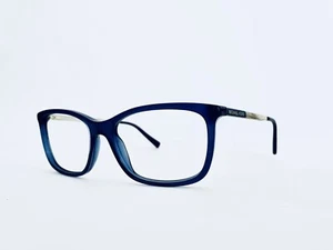 Michael Kors Clear Blue Wayfarer Glasses Gold Metal Temples MK4030 52 16 135 - Picture 1 of 12