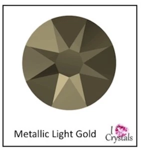 METALLIC LIGHT GOLD 16ss 4mm 2088 Austrian Crystal Flatback Rhinestones 144 pcs - Picture 1 of 6