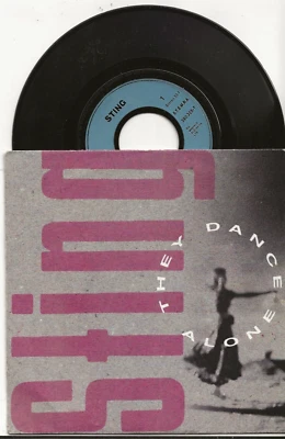 STING THEY DANCE ALONE 1988 SINGLE FROM FRANCE + PIC SLEEVE, MINT - Image 1 of 2