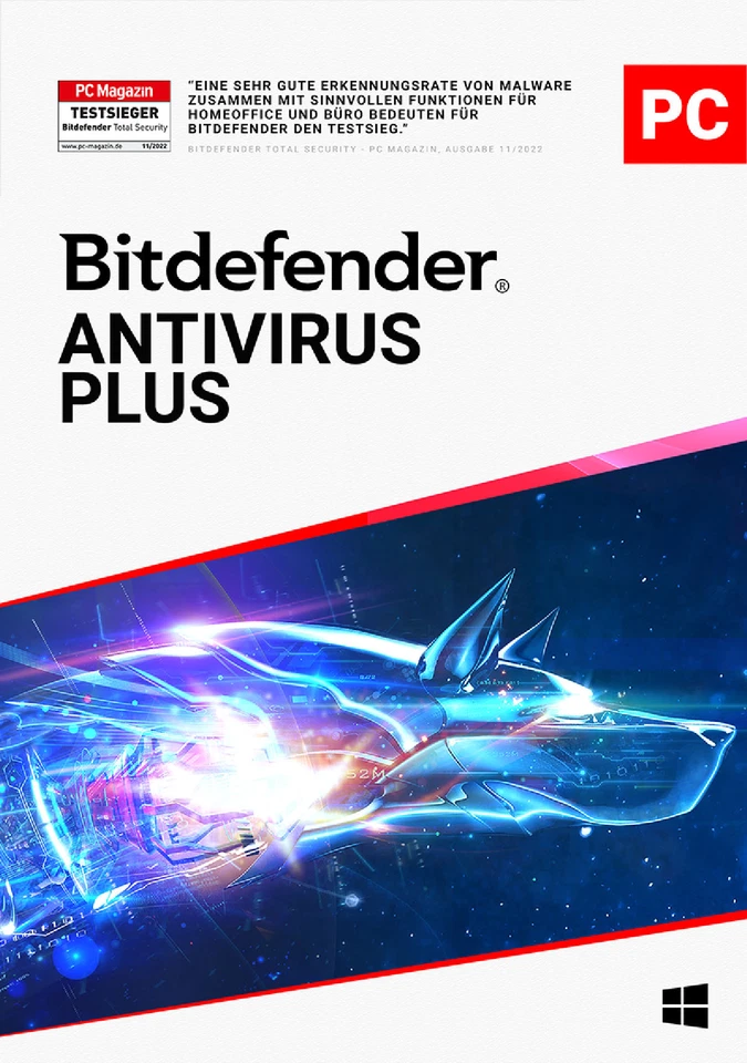 BitDefender Antivirus Plus 2021 für 3 PCs /2 Jahre (300753063)
