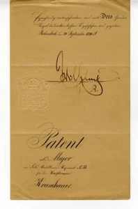 44866 - Wilhelm II.(1859-1941). Urkunde m. U. Wilhelm R. und Majestätssiegel - Bild 1 von 3