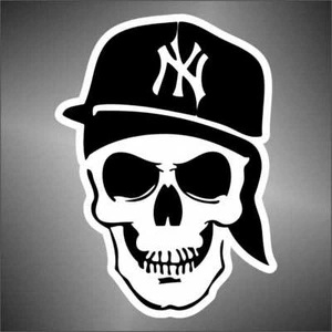 adesivo teschio skull rider heavy metal punk moto car sticker decal - Imagen 1 de 1