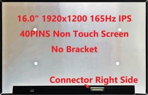 New LCD Replacement Screen 16.0 " B160UAN01.Q 165Hz 1920x1200 (16:10) IPS 40 pin - Picture 1 of 3