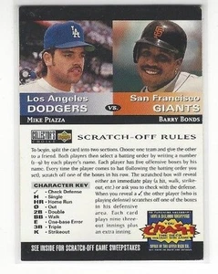 1994 Collectors Choice Baseball You Crash The Game Mike Piazza/Barry Bonds - Imagen 1 de 2