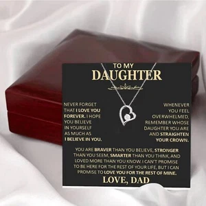To My Daughter Necklace Gift From Dad, Daughter Necklace, Birthday Gift - Picture 1 of 3