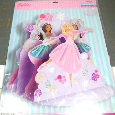 Barbie Girls Birthday Party Centerpiece Decoration 12.5" Ballerinas Pink Purple - Image 1 of 4