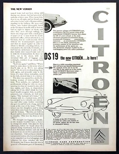 1957 Citroen DS 19 Limousine Vorschau Foto/Skizze Power & Elegance Vintage Printanzeige - Bild 1 von 1